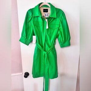 Dolce Cabo Green Faux Leather Dress